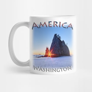 America - Washington - Rialto Beach sunset Mug